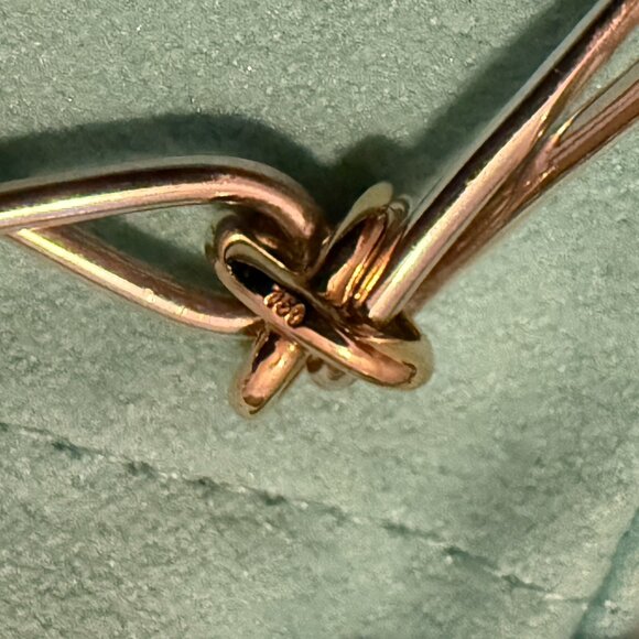 Rare TIFFANY & CO. x Paloma Picasso Silver 18k Infinity X Necklace - Picture 12 of 15